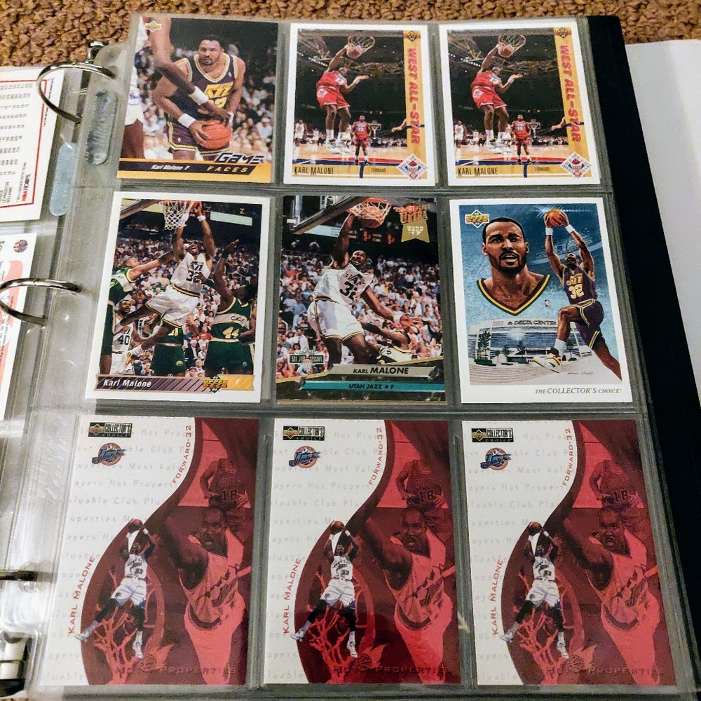 Lot of 15 Karl Malone/Patrick Ewing Cards